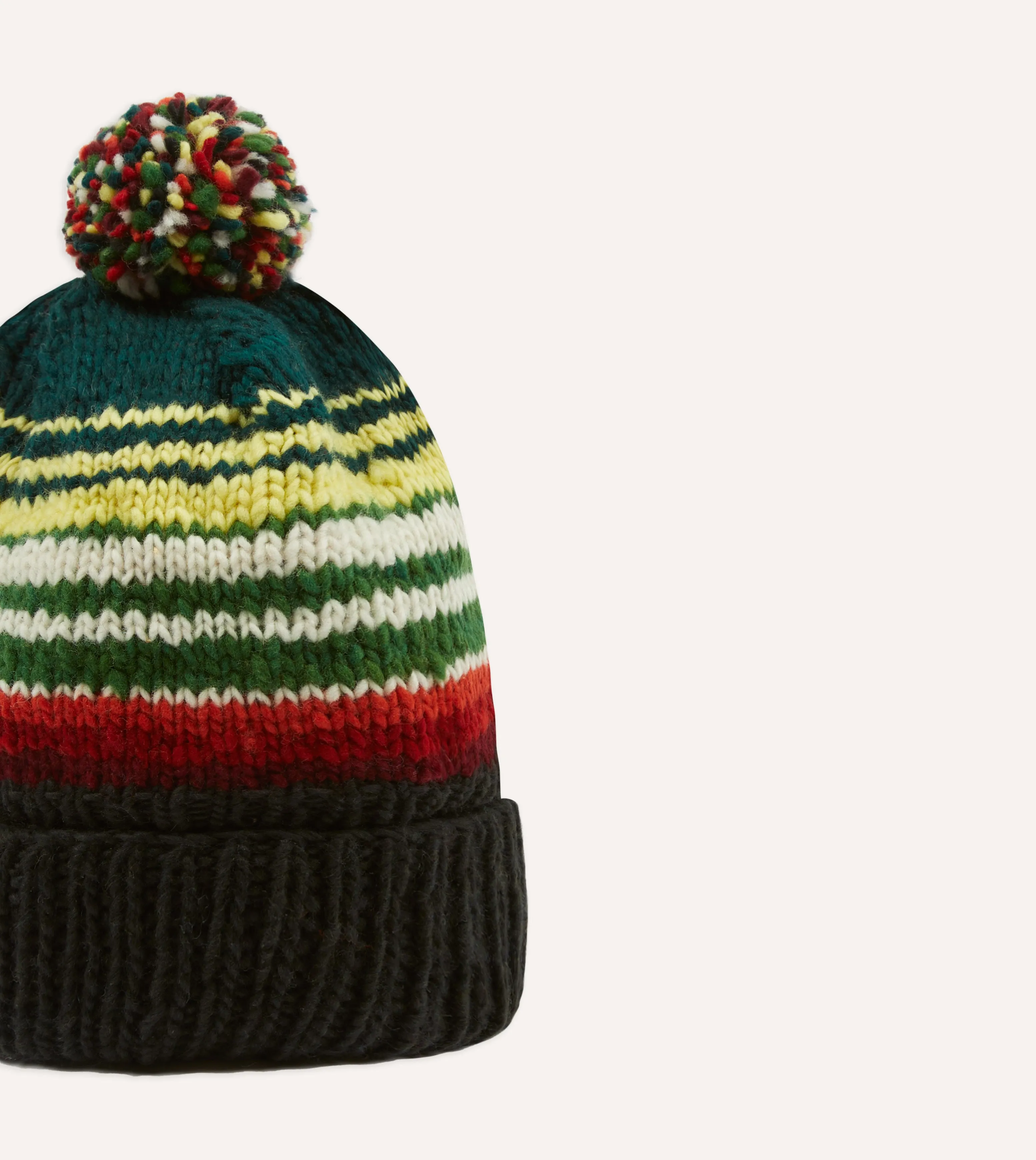 Chamula for Drake's Black Serape Knit Cap