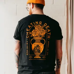 CHEATING DEATH - BLACK UNISEX T-SHIRT