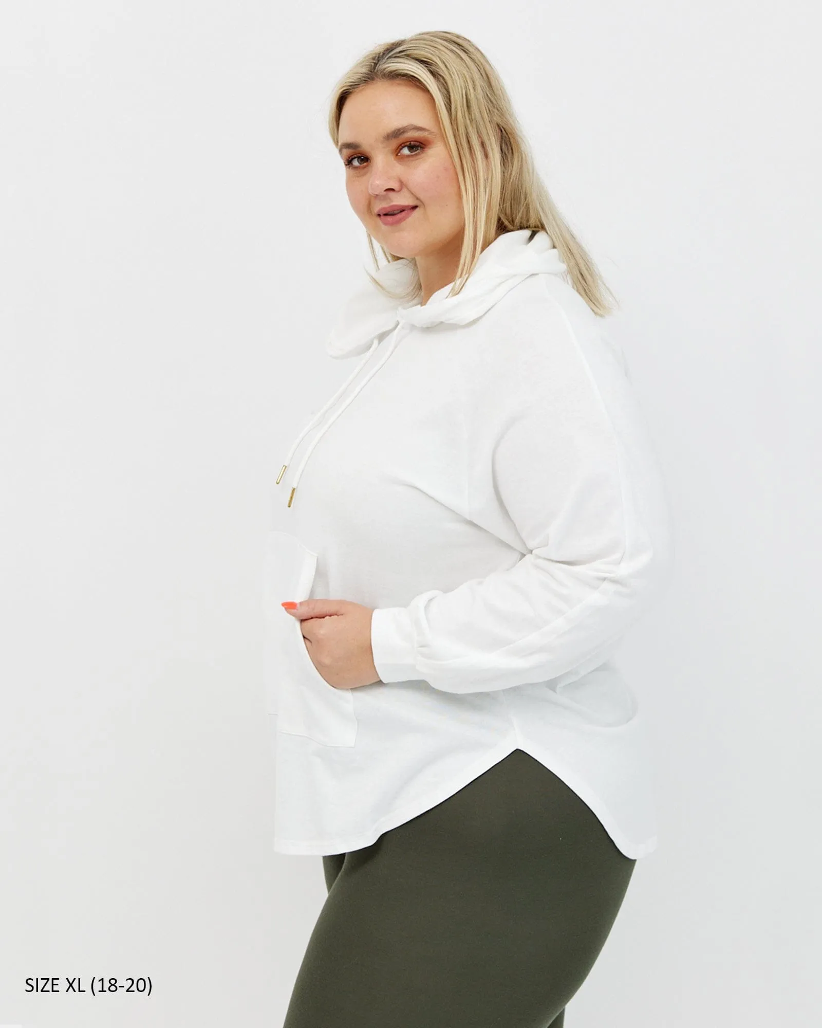 Chelle Long Sleeve Hoodie - White