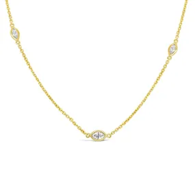 Clara by Martin Binder Marquise Diamond by the Yard Necklace (0.71 ct. tw.)