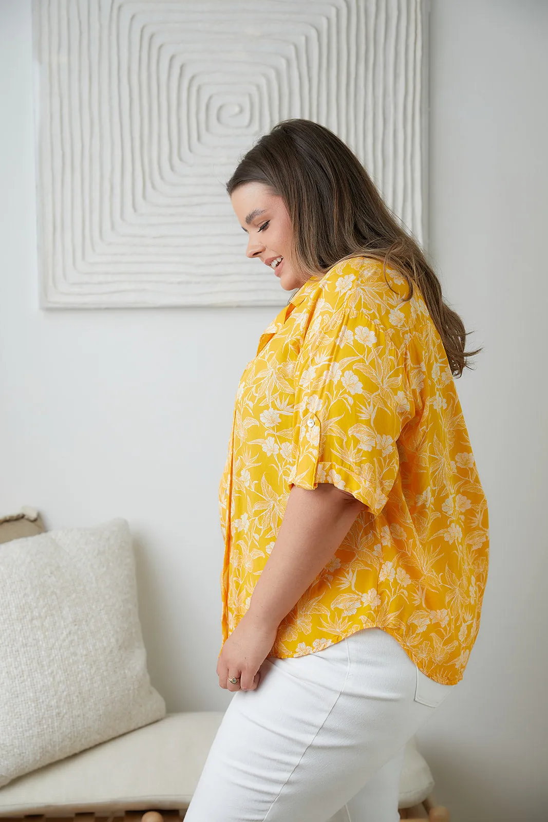 Clementine Floral Button Up Blouse