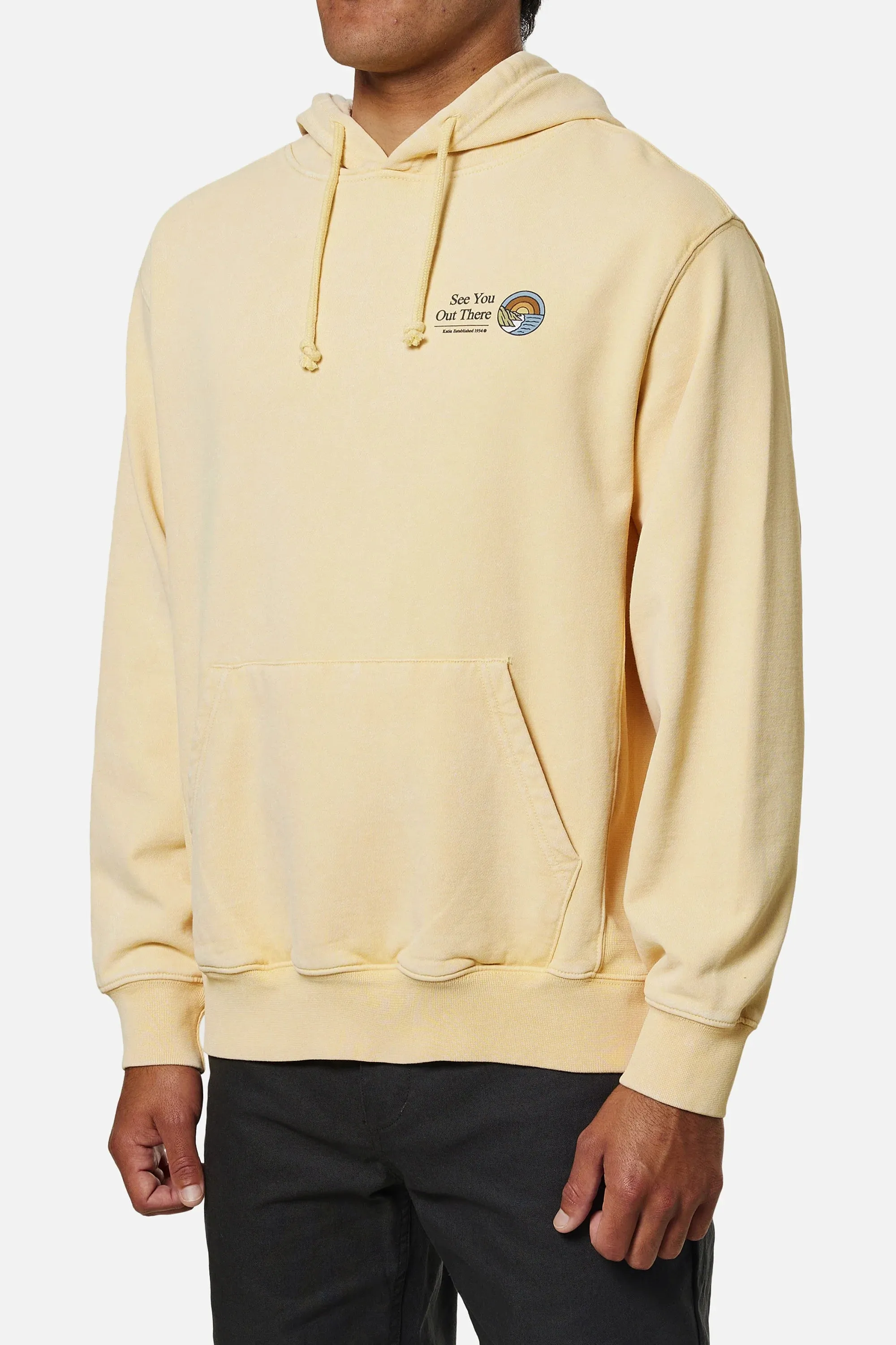 COASTAL HOODIE - Sun Yellow Sand Wash