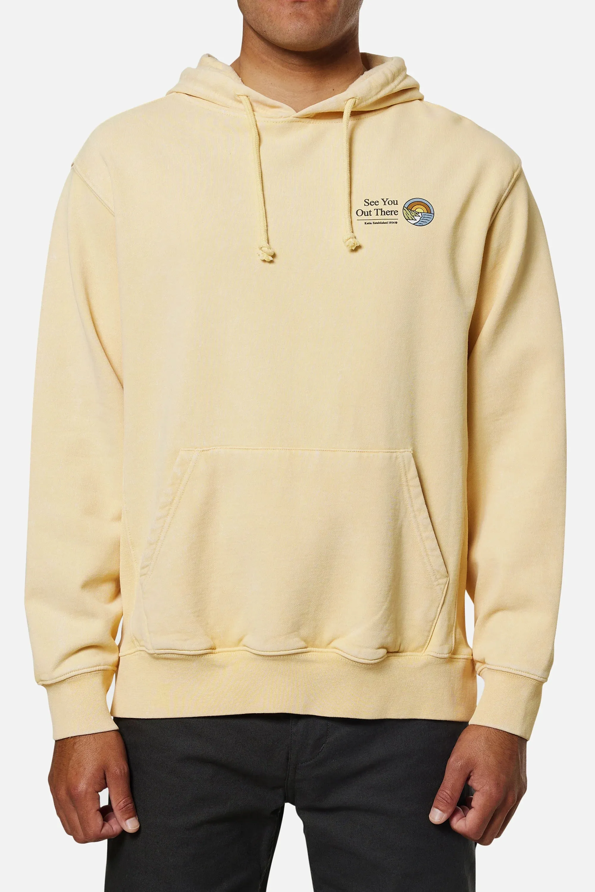 COASTAL HOODIE - Sun Yellow Sand Wash