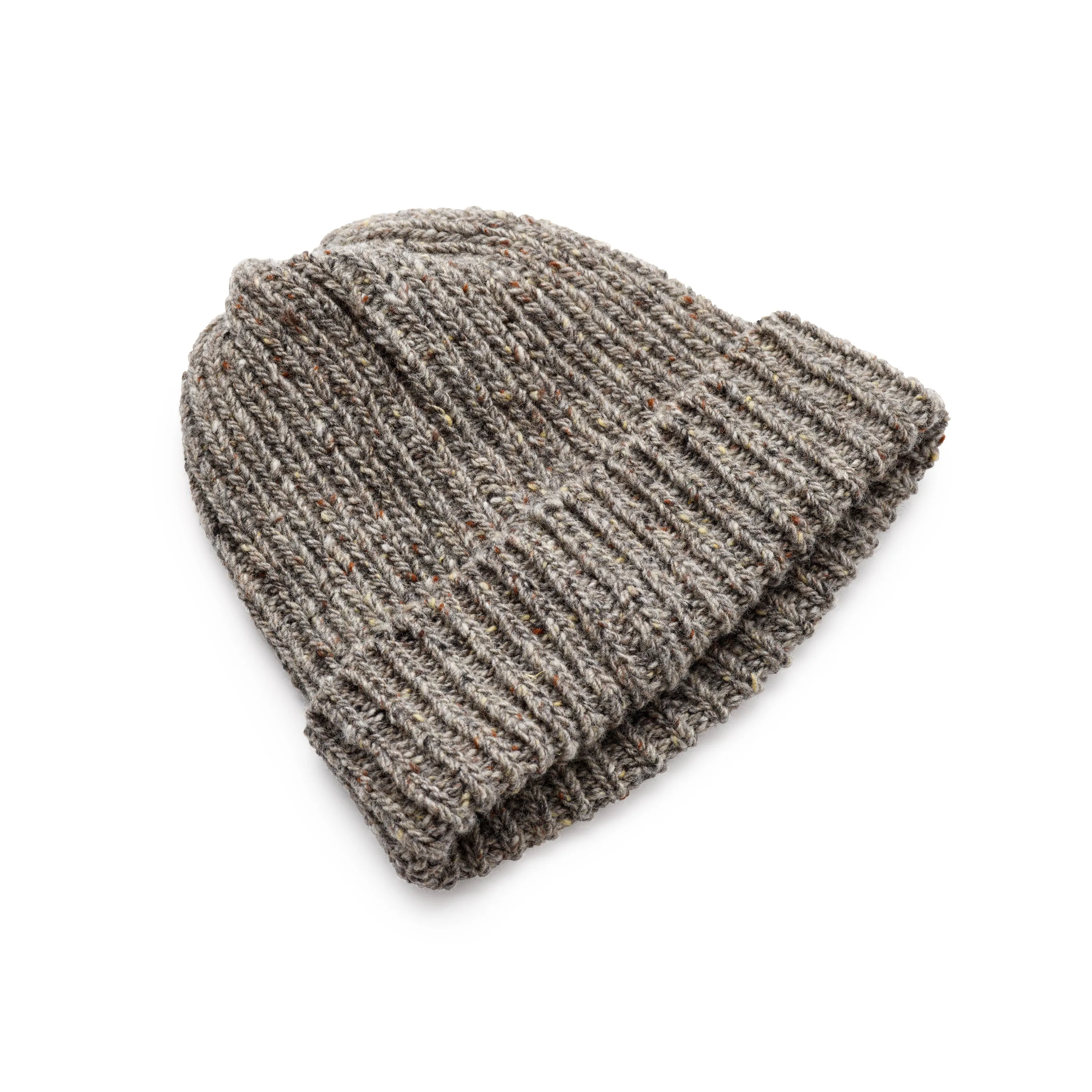 Corgi Ribbed Donegal Wool Silver Knitted Cap