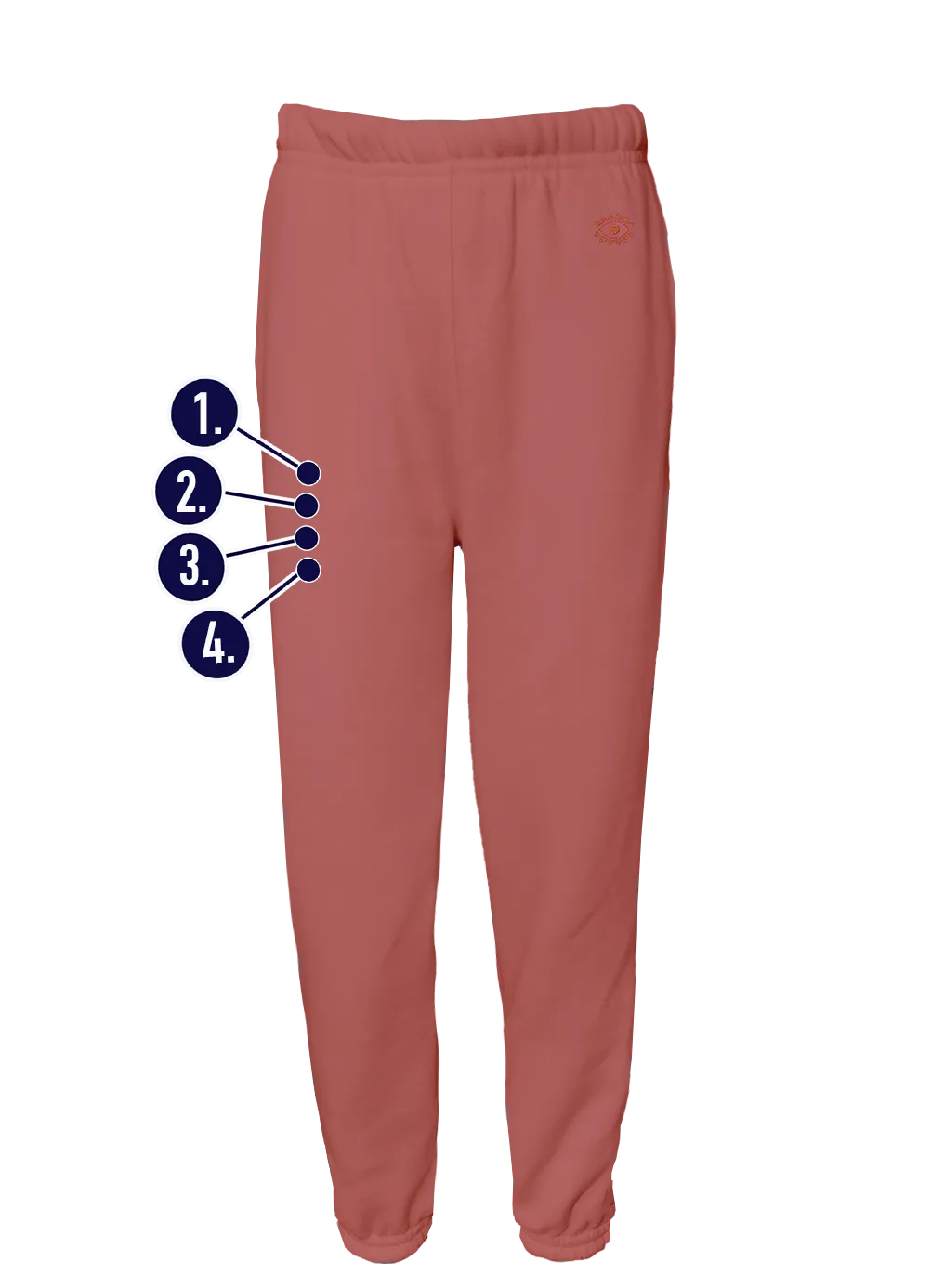 Custom Vertical Mini Thigh Kids' Sweatpants