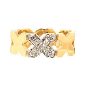 Diamond & Gold Kisses Ring in 14K Gold