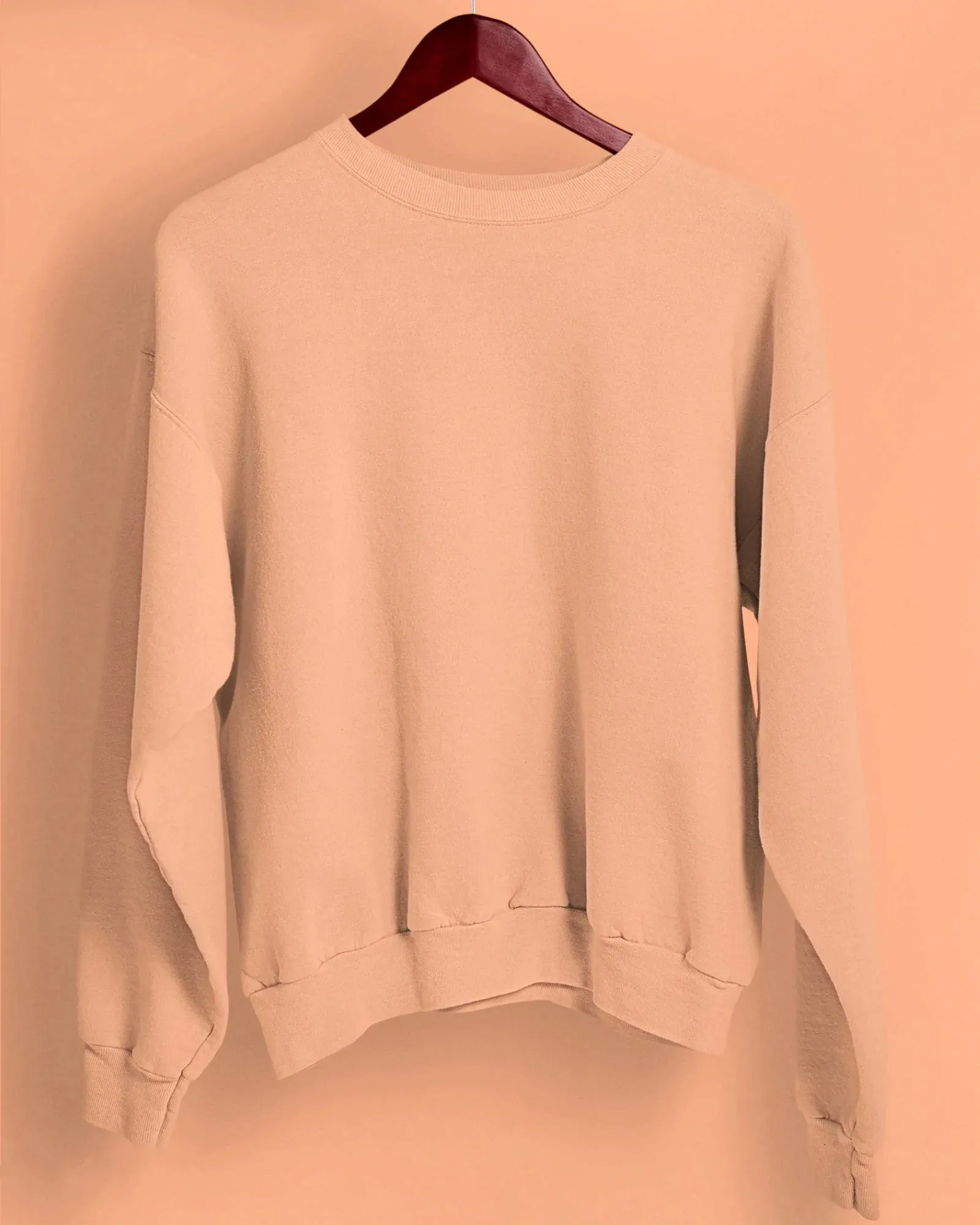 Drop Shoulder Sweatshirt: Peach