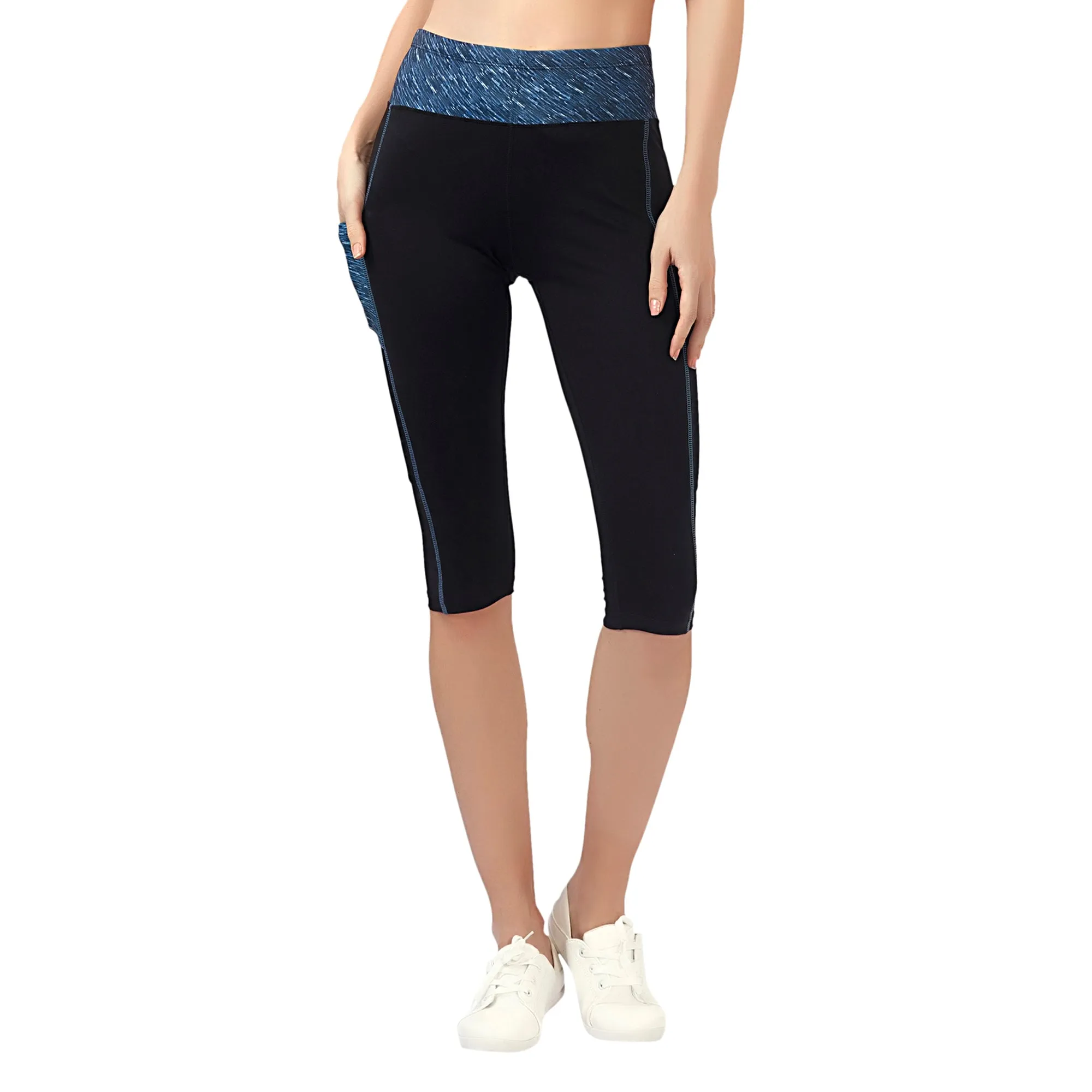 Energía (Built-In Pocket) Women 3/4TH LEGGING (Mid Rise Waistband with hydro-dry Tech)