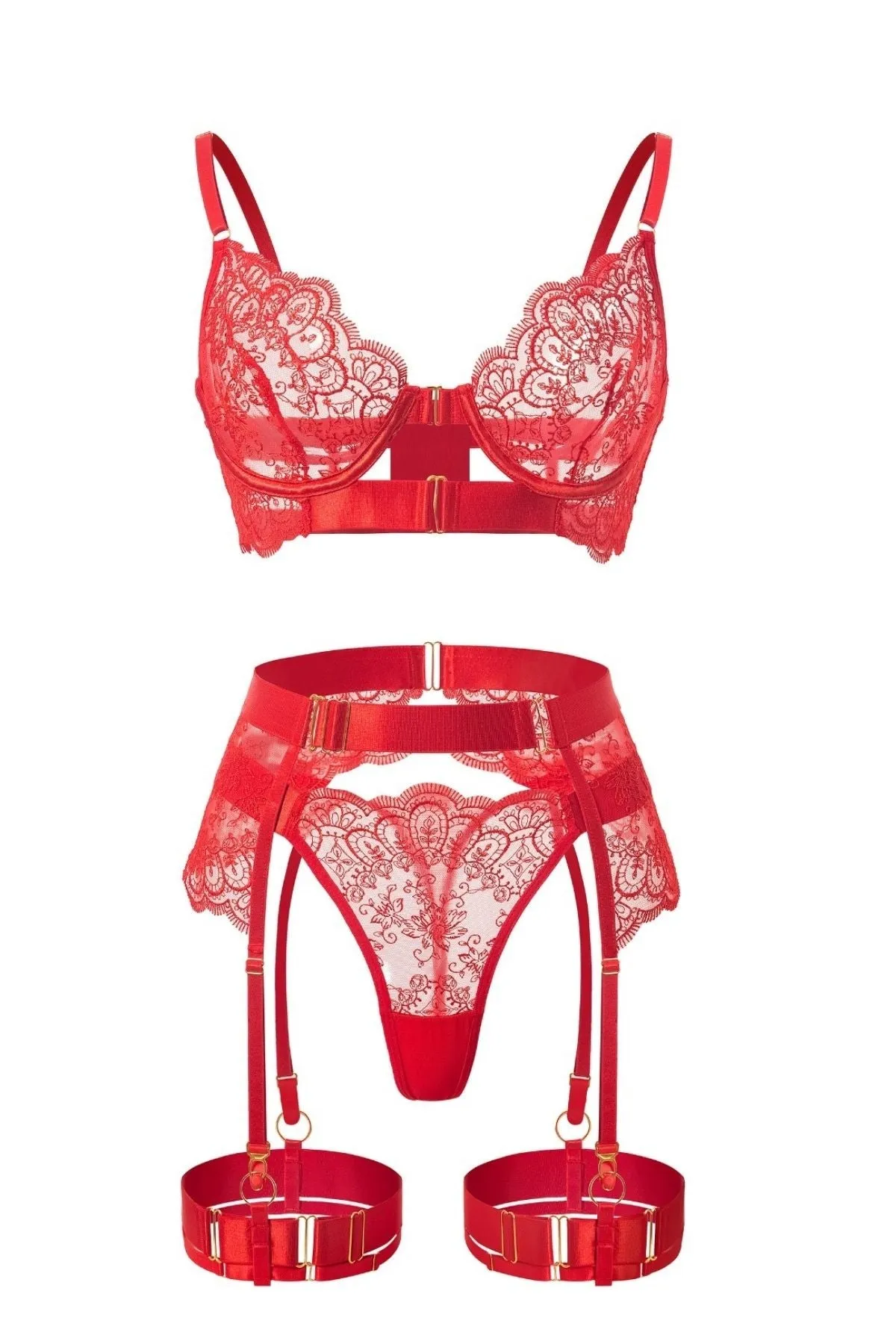 Evangeline Red Lingerie Set