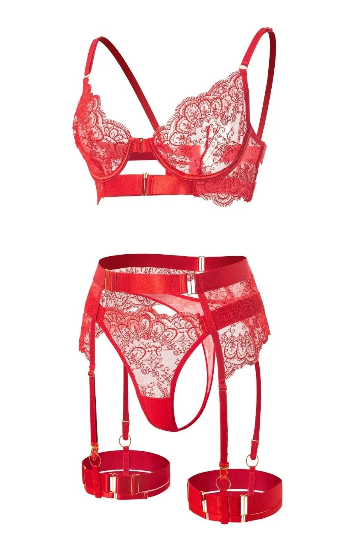 Evangeline Red Lingerie Set