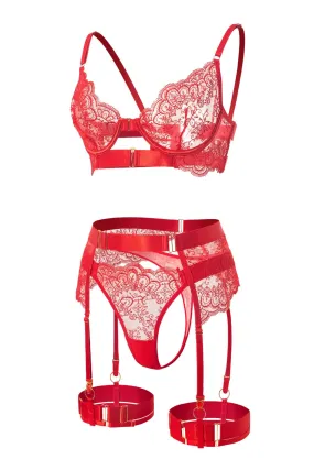 Evangeline Red Lingerie Set