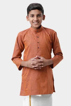 Exotic - Kavi Brown Kurta For Kids | Uathayam