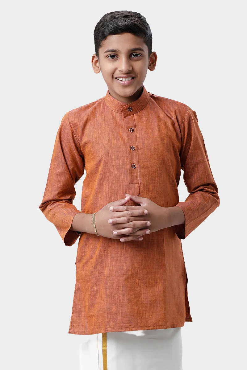 Exotic - Kavi Brown Kurta For Kids | Uathayam