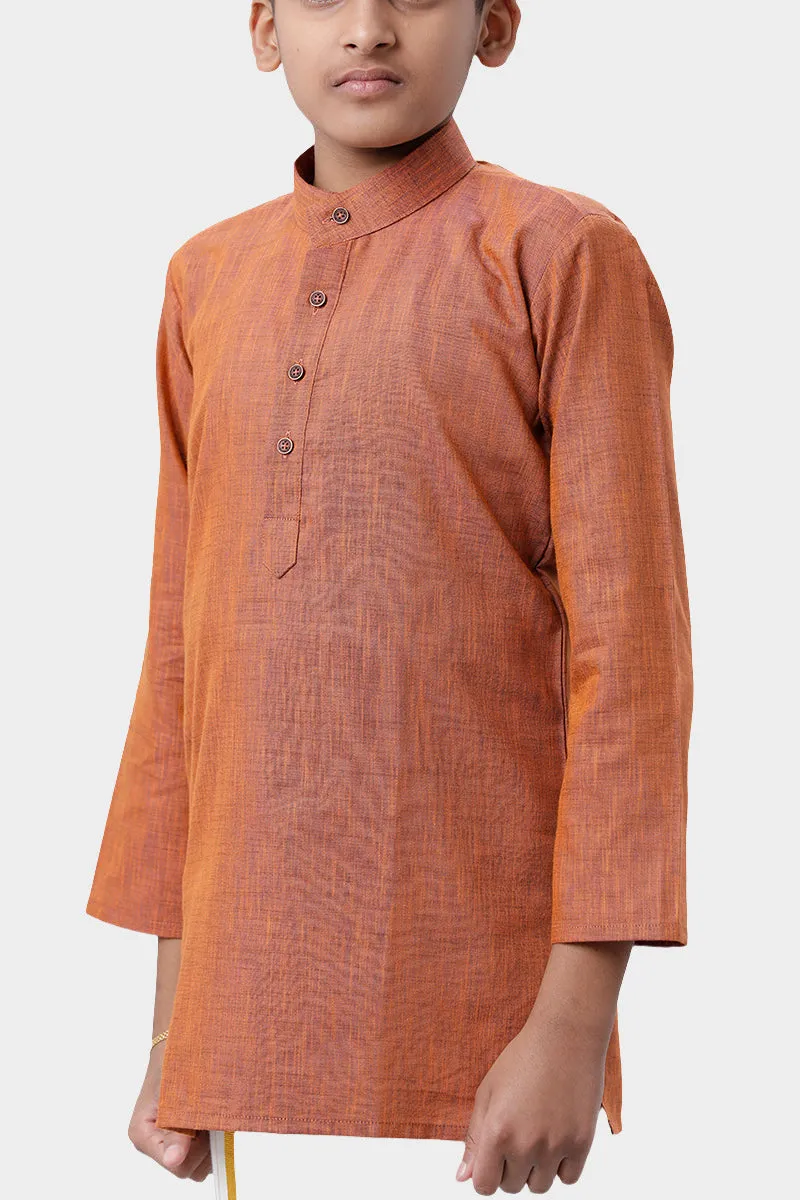 Exotic - Kavi Brown Kurta For Kids | Uathayam