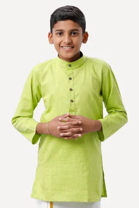 Exotic - Light Green Kurta For Kids | Uathayam