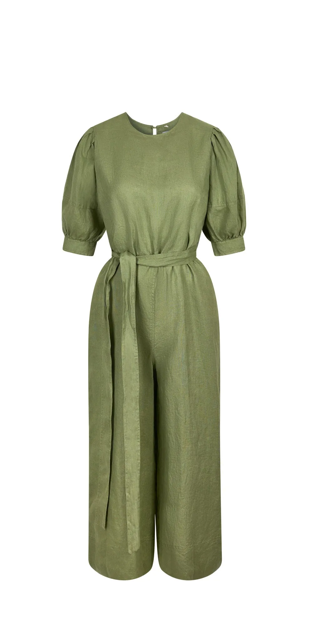 FAYE Organic Linen Jumpsuit Khaki