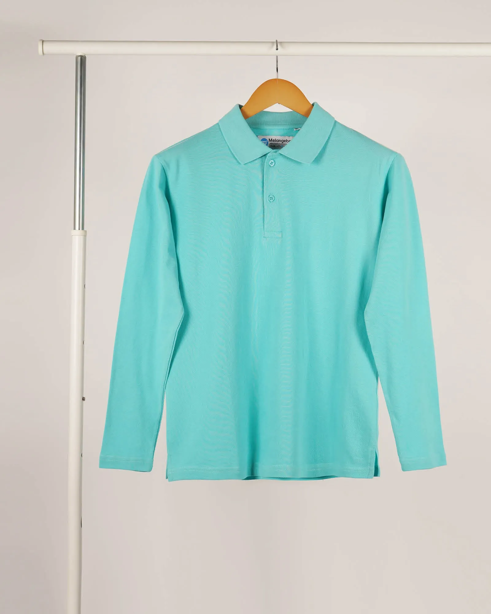 Full Sleeves Polo: Robin Egg Blue