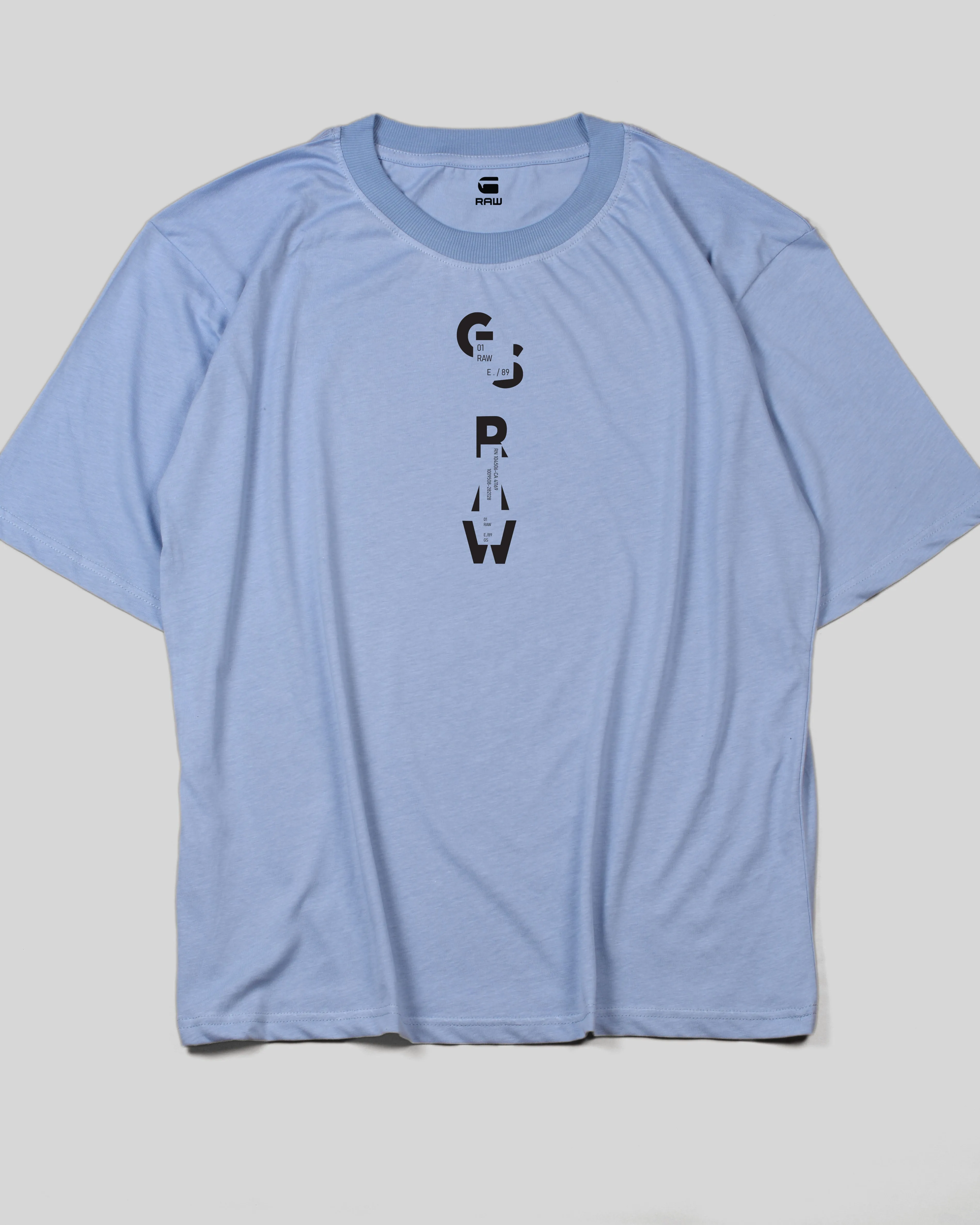 G STAR RAW Printed Crew-Neck T-Shirt Blue