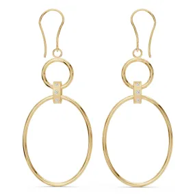 Gold Drop Loop Earrings