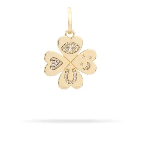 Good Luck Diamond Clover Charm