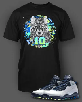 Graphic T Shirt To Match Retro Air Jordan 10 Rio Shoe