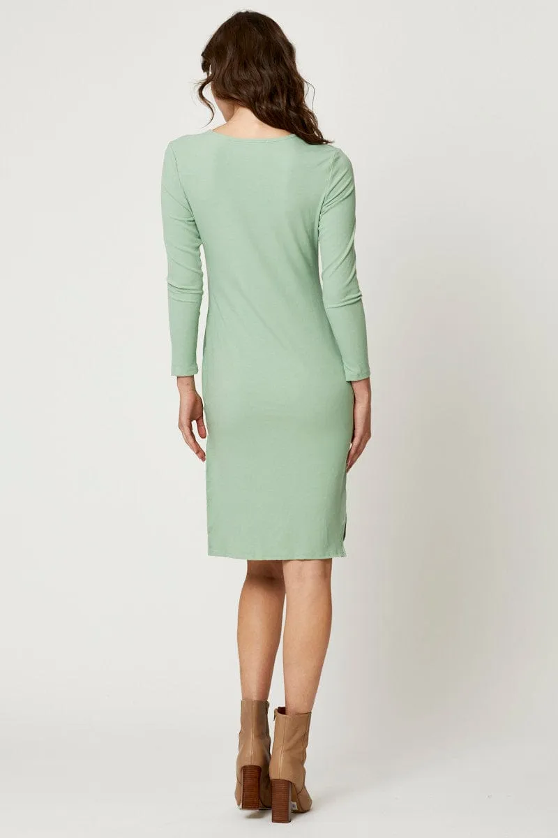 Green Bodycon Midi Dress