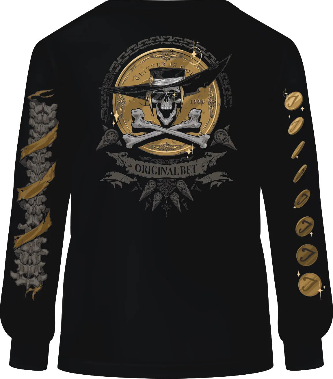 GUILTY GEAR - 'Johnny Original Bet' Long Sleeve Shirt - Black