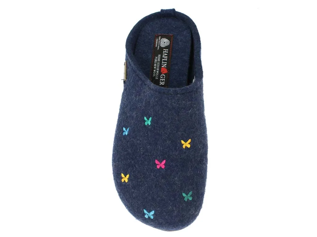 Haflinger Slippers Everest Butterflies Jeans