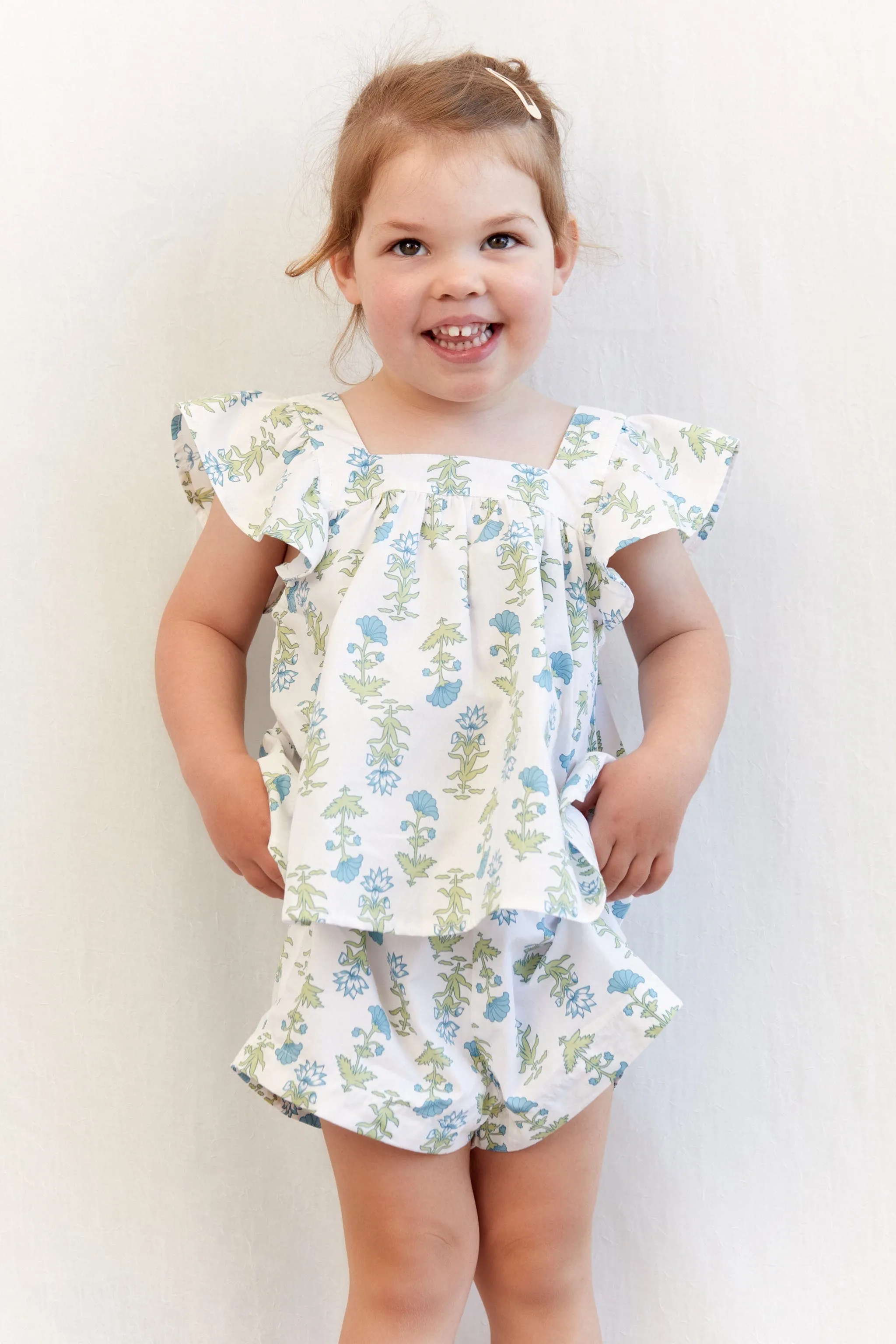 Harriet Mini Set - Cotton - Lotus Flower - Blue