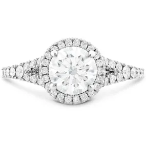 Hearts On Fire Transcend Premier Halo Split Shank Diamond Engagement Ring