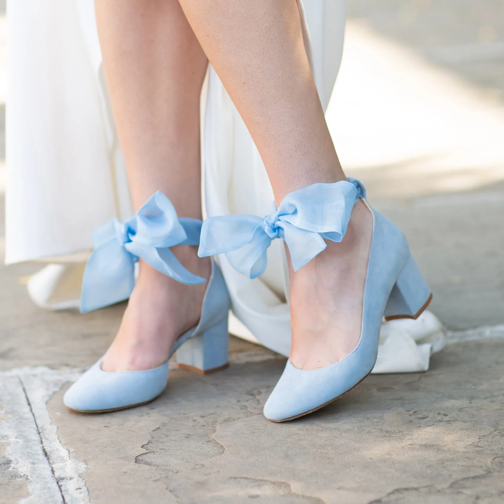 Hetty Mid Blue Organza Wide