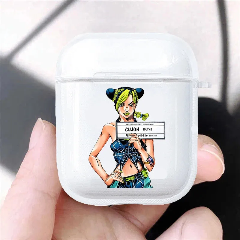 Hot JoJo's Bizarre Adventure JoJo Anime Soft silicone TPU Case For AirPods Pro 1 2 3 Clear Wireless Bluetooth Earphone Box Cover