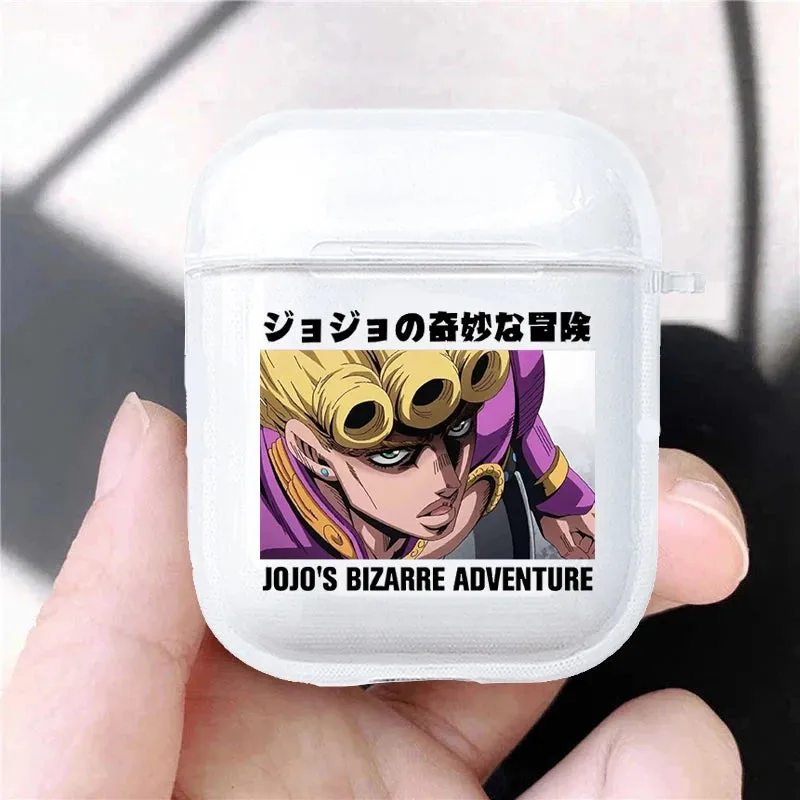 Hot JoJo's Bizarre Adventure JoJo Anime Soft silicone TPU Case For AirPods Pro 1 2 3 Clear Wireless Bluetooth Earphone Box Cover