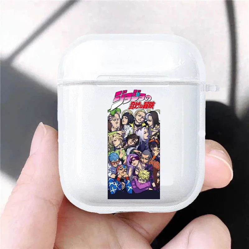 Hot JoJo's Bizarre Adventure JoJo Anime Soft silicone TPU Case For AirPods Pro 1 2 3 Clear Wireless Bluetooth Earphone Box Cover