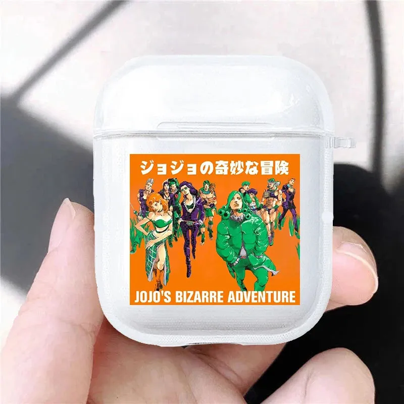 Hot JoJo's Bizarre Adventure JoJo Anime Soft silicone TPU Case For AirPods Pro 1 2 3 Clear Wireless Bluetooth Earphone Box Cover