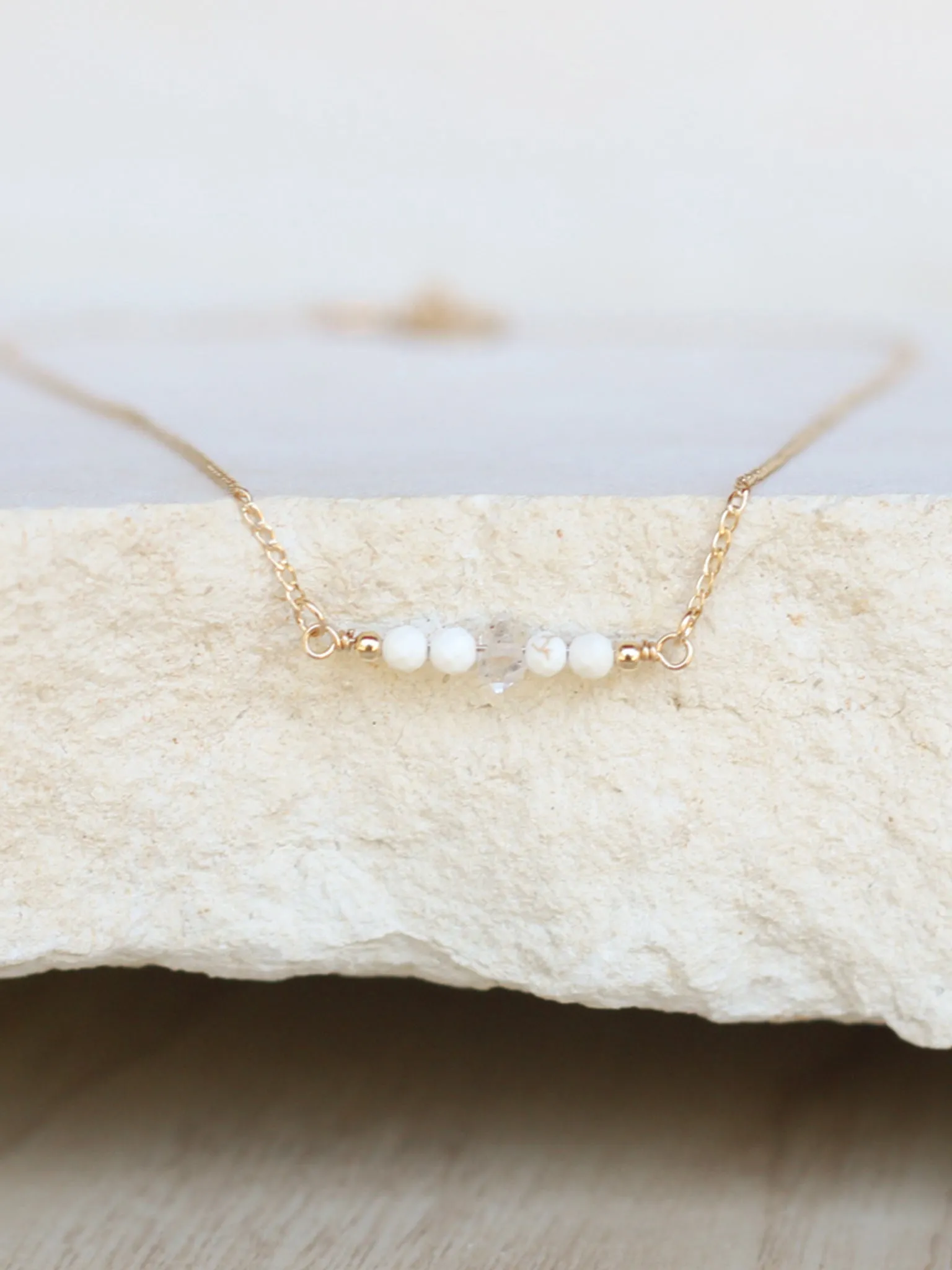 Howlite Herkimer Necklace