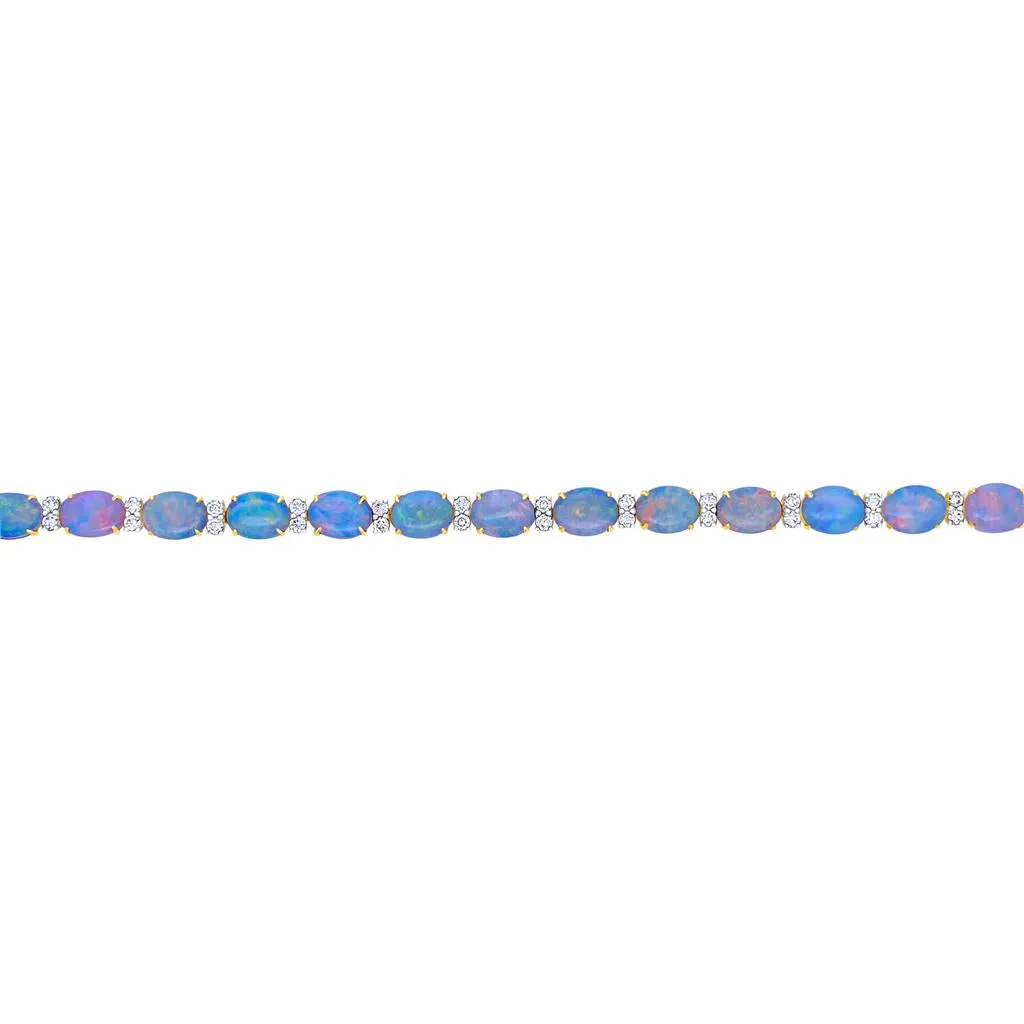 Irisa by Martin Binder Opal & Diamond Tennis Bracelet