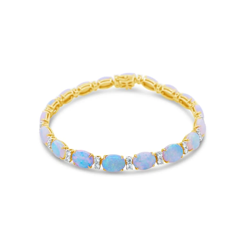 Irisa by Martin Binder Opal & Diamond Tennis Bracelet