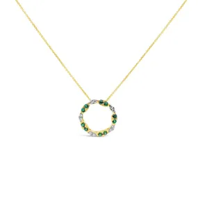 Irisa by Martin Binder Tsavorite Garnet & Diamond Open Circle Necklace