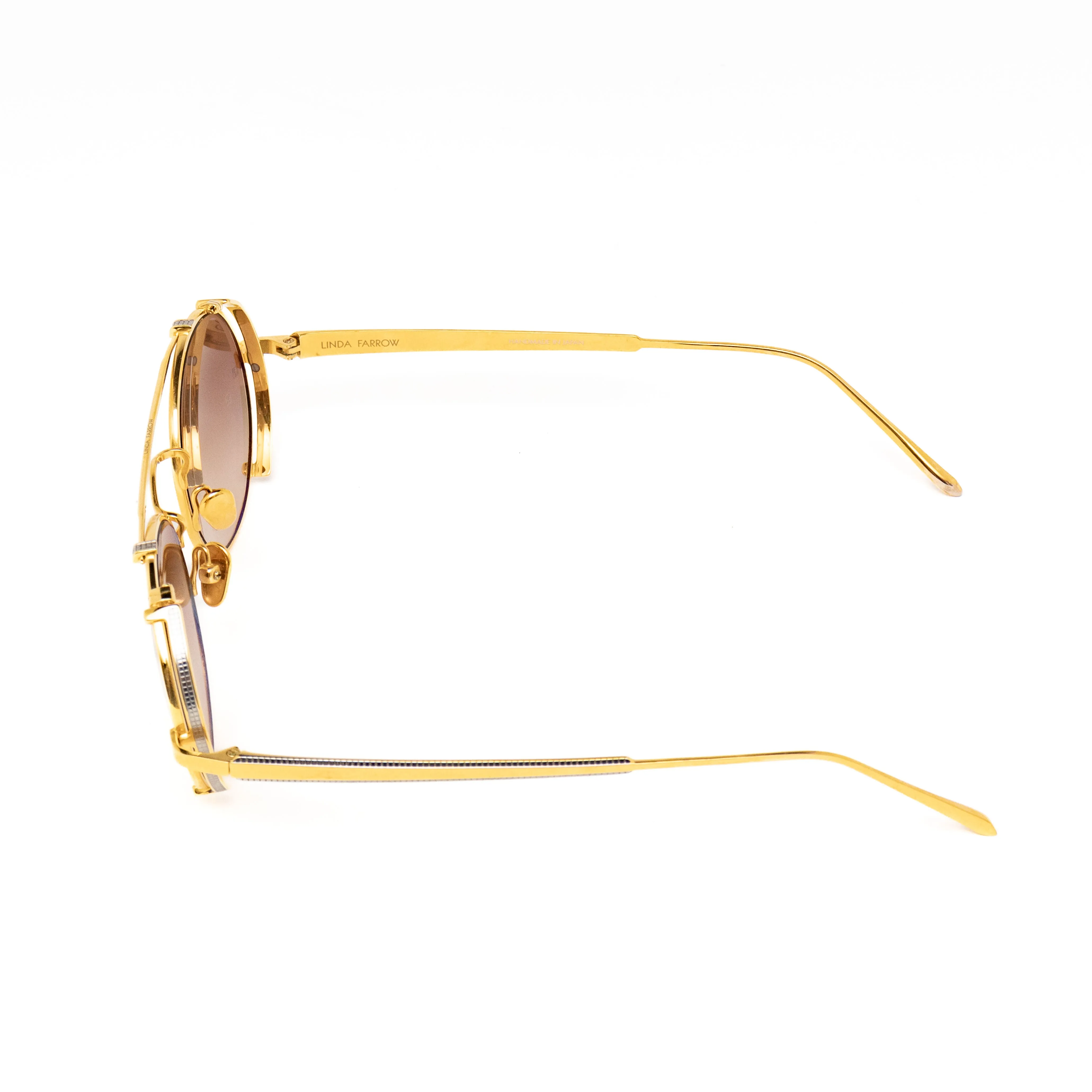 Jimi Oval Yellow Gold and 1 C2 Fine Chain Sunglasses