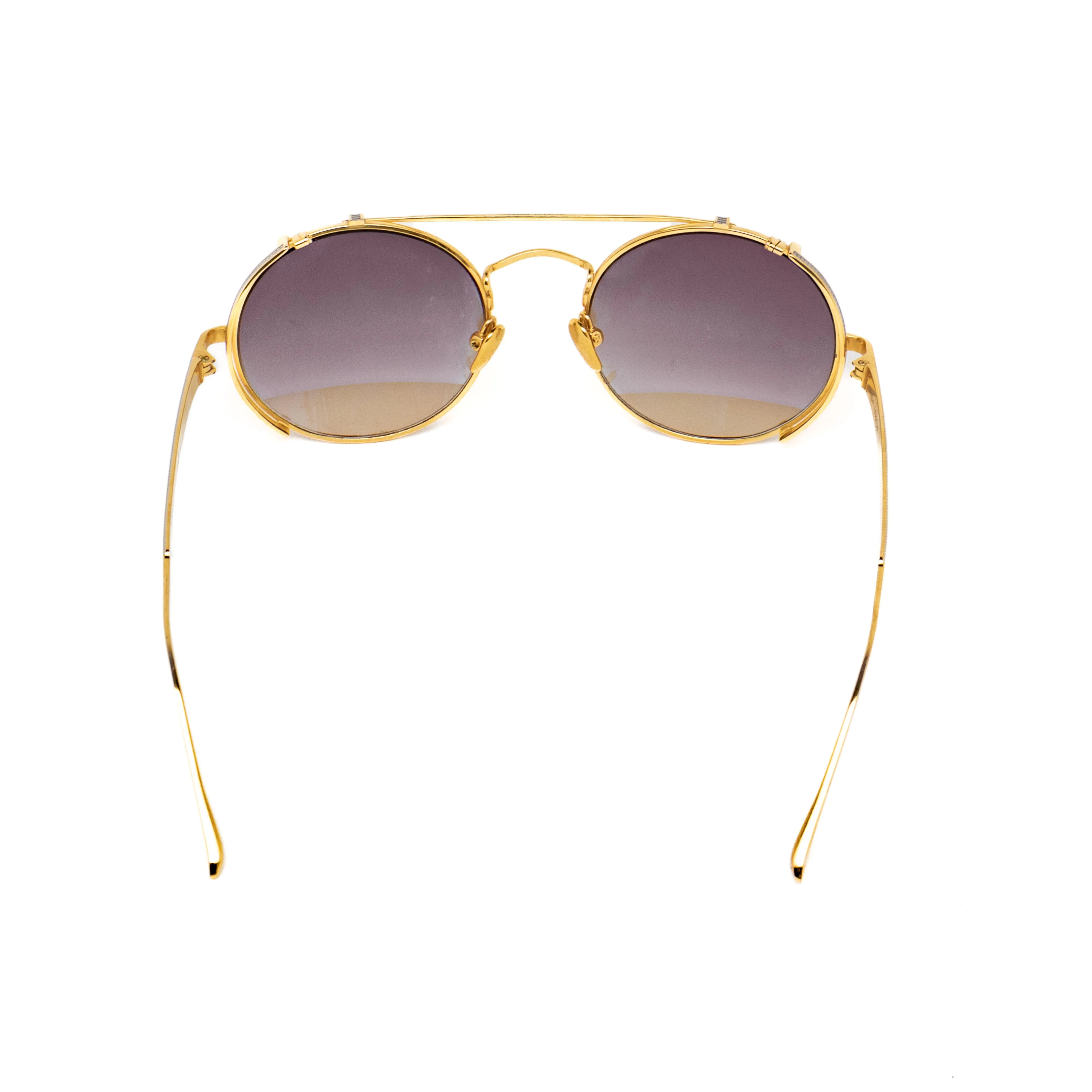 Jimi Oval Yellow Gold and 1 C2 Fine Chain Sunglasses