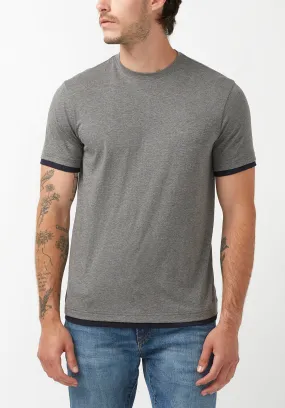 Kasan Men's Short Sleeve Top in Grey - BM24131