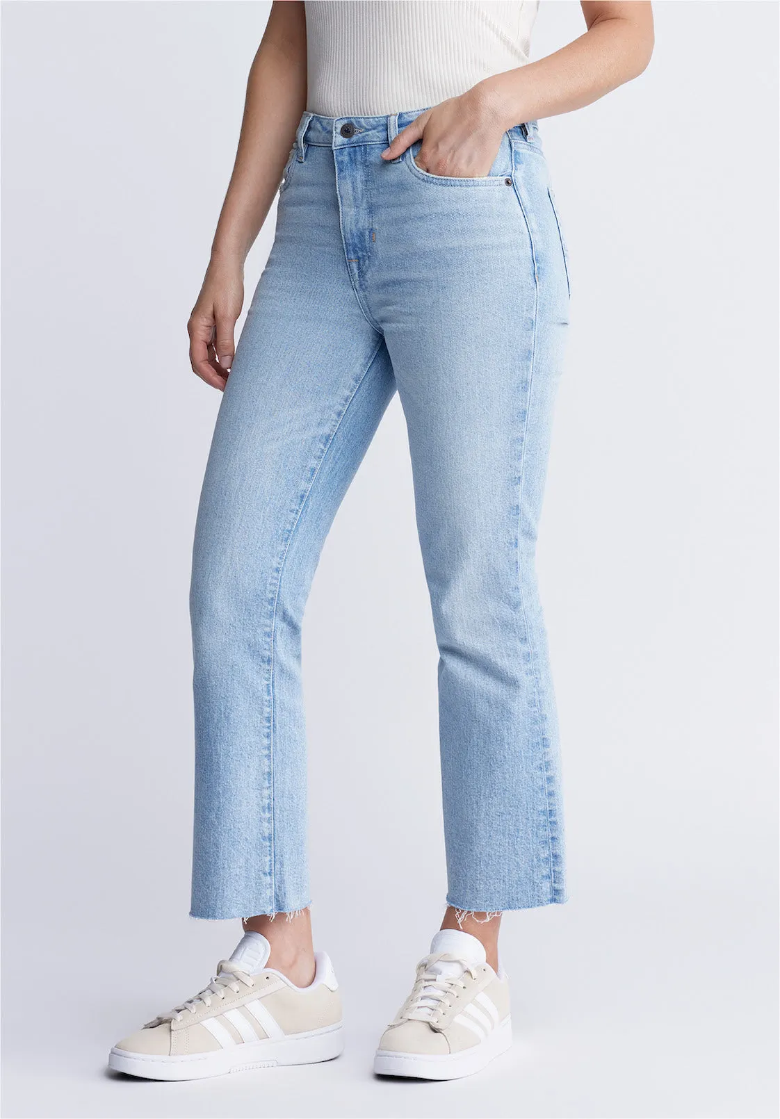 Kick Crop Kim Women's Jeans in Vintage Blue - BL15973