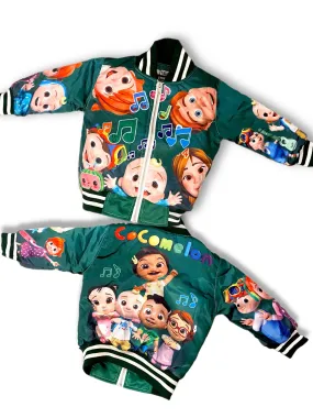 Kids green cocomelon bomber