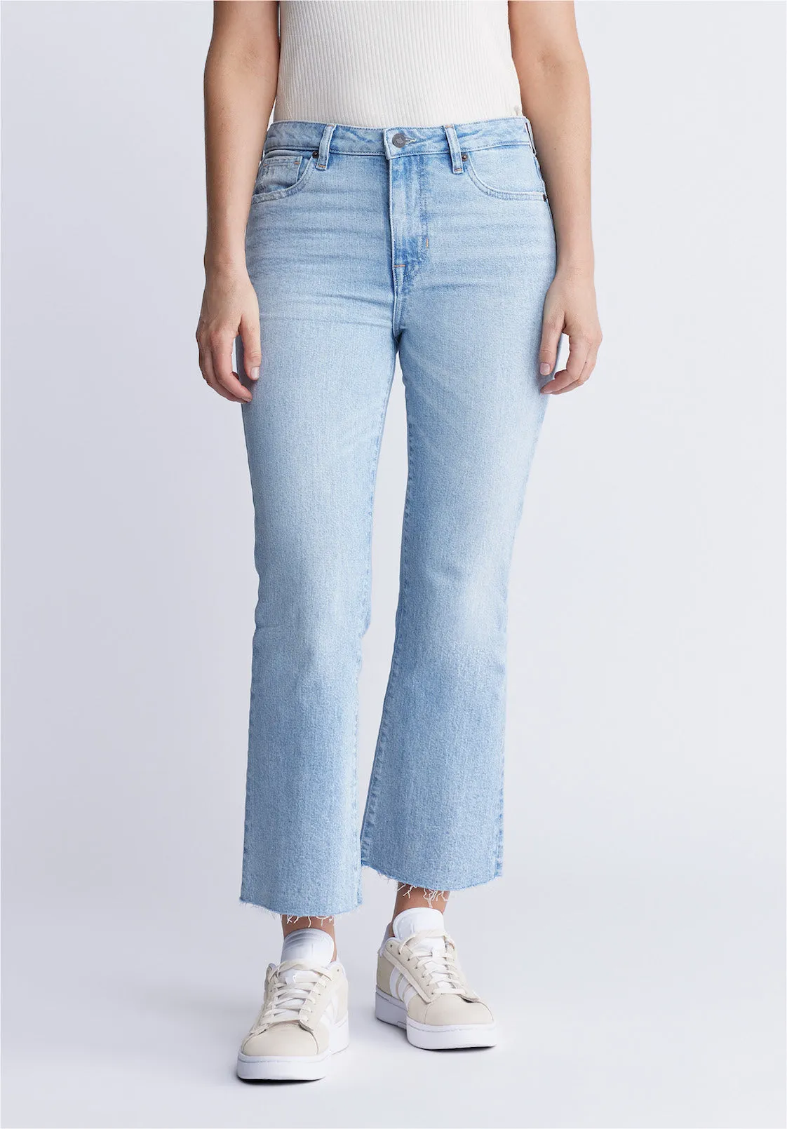 Kim Kick Crop Women's Jeans in Vintage Blue - BL15973