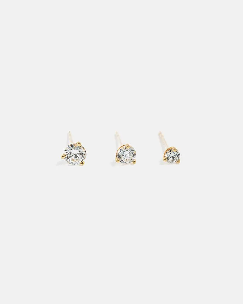 Lab-Grown Diamond Stud Earrings in 14k Yellow Gold (0.50 carats)