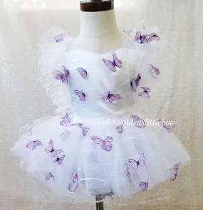 Lavender Butterfly Whimsical Romper