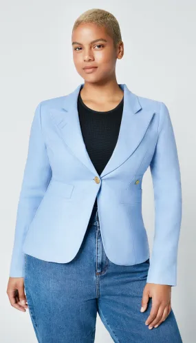 Linen Duchess Blazer Periwinkle