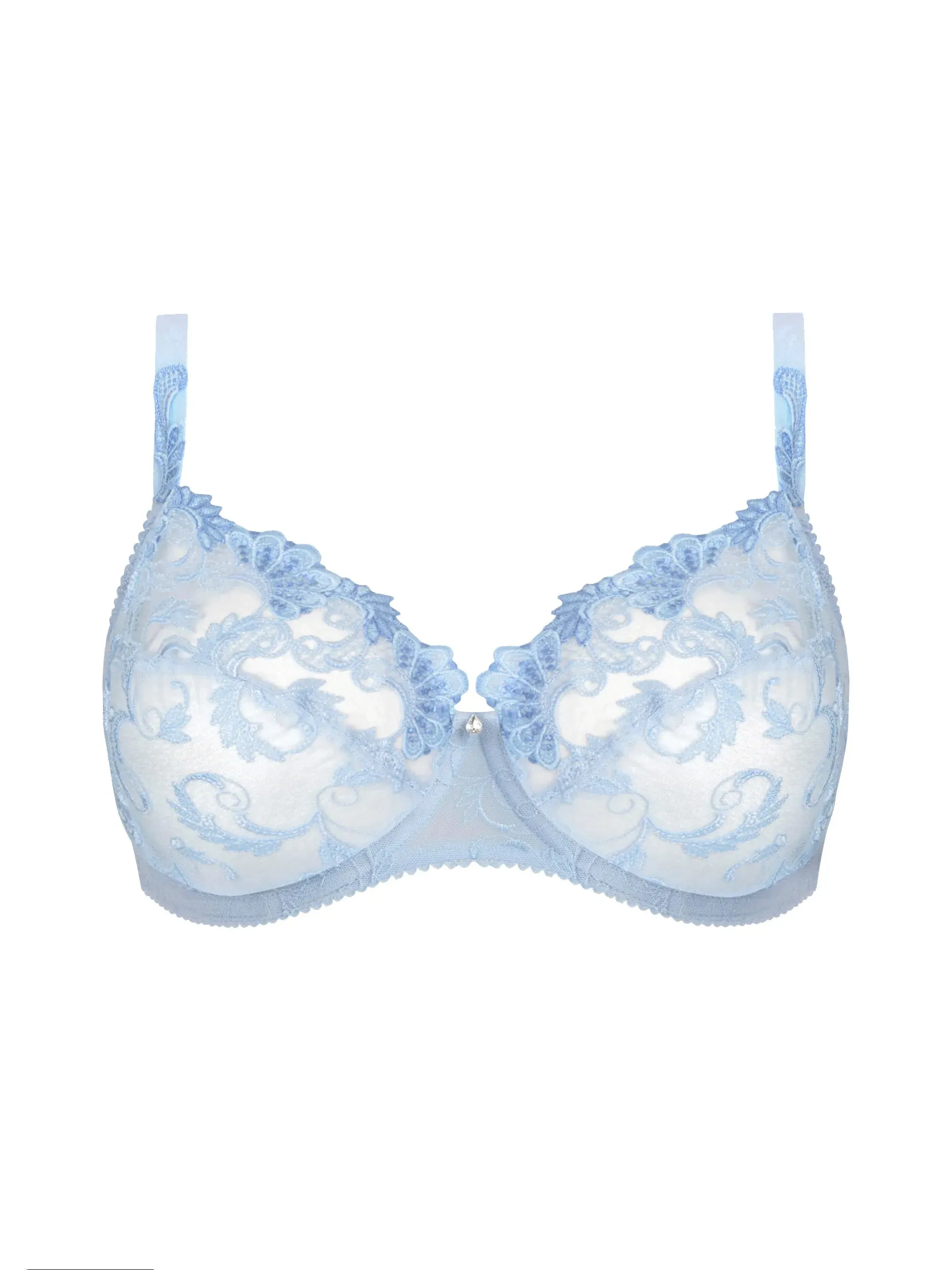 Lise Charmel-Dressing Floral Bra-Sky Floral(Blue), Black