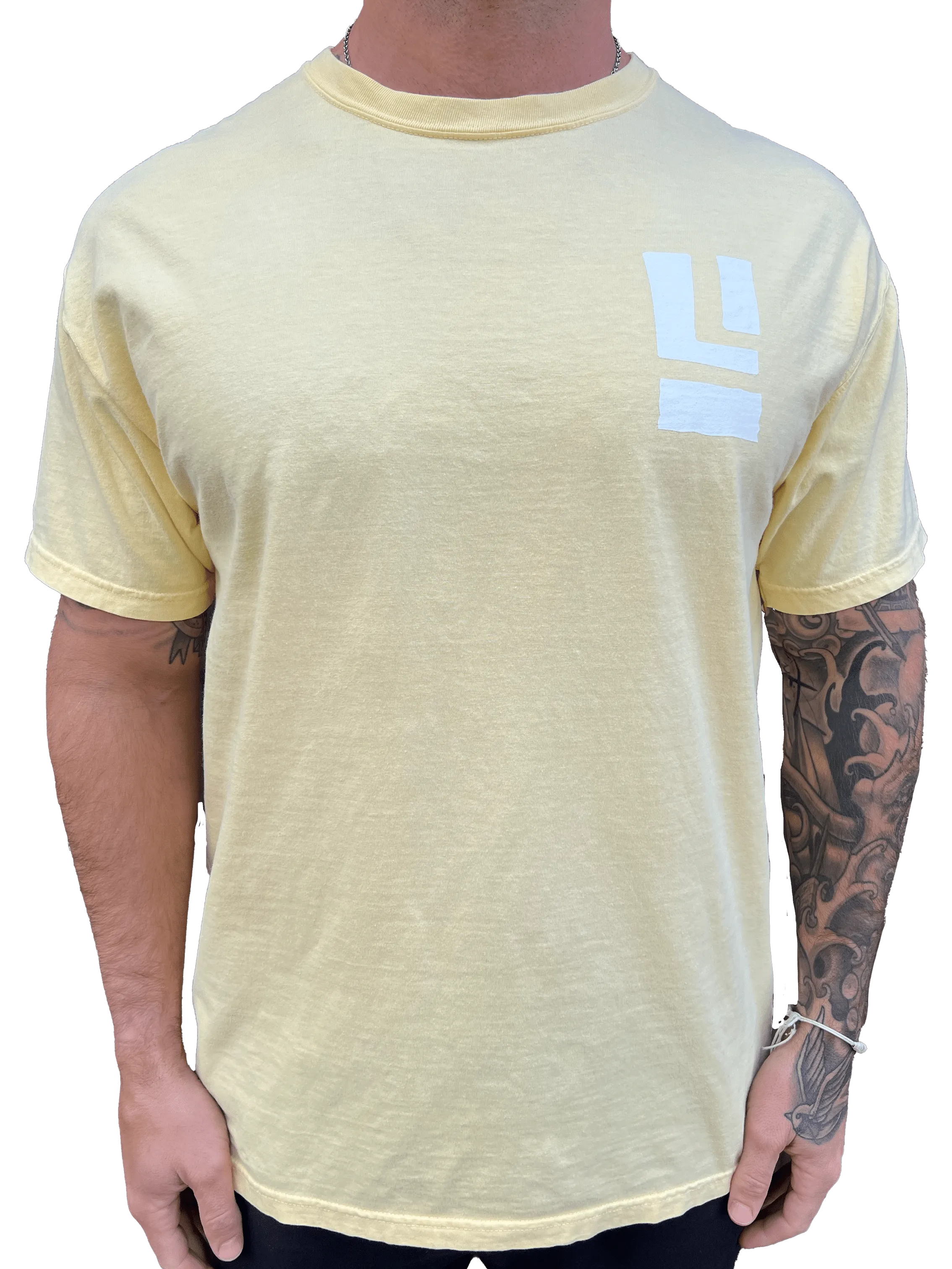 Long Island Strong Beach Wave Tee (Summer Yellow)